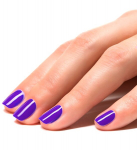 Display box of "12 WATER BASED PEEL OFF PURPLE NAIL POLISHES" 8 ml
