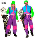 &bdquo;NEONINIS VIOLETINIS-ŽYRAS-ŽALIAS SLIDINĖJIMO KOSTIUMAS&ldquo; (kombinezonas, diržas)