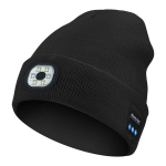 LED kepurė su ap&scaron;vietimu, USB įkrovimas, juoda