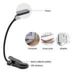 Knygų skaitymo lemputė, USB įkraunama