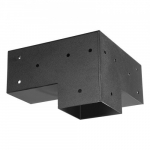 Pergolos laikiklių komplektas, 92x92 mm, juoda, anglinis plienas