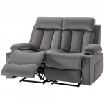 Dviejų vietų atlo&scaron;iama sofa, 90.3x165.5x87 cm, pilka, veliūras