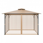 Paviljono tinklelis, 275x340x220 cm, chaki, tinklelinė užuolaida