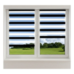 Diena-Naktis Be Gręžimo Dvigubas Roletas Eurohome Baltas Juodas 120 X 130 Cm, 120 x 130 cm