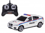 Nuotoliniu būdu valdomas policijos automobilis BMW X6, baltas