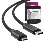 Phoneo Usb-c į Micro Usb kabelis, 1m, greitas įkrovimas ir duomenų sinchronizavimas