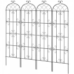 Sodo grotelės, 51x220 cm, juoda, metalas