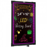 Pie&scaron;imo plan&scaron;etė LED ra&scaron;ymo lenta, 40.5x60.5x0.9 cm, ap&scaron;viestas neoninis efektas