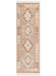 Hanse Home Kamal Dune vilnonis takelis 60x190 &ndash; smėlio ir &scaron;viesiai mėlynos spalvų Kilim kilimas
