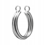 Sidabrinis titano lankelis papuo&scaron;alas &scaron;tangai, 14 mm