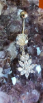 Sidabrinis pilvo auskaras su cirkoniu, 1.6/10 mm
