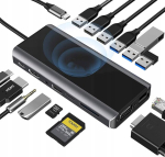 Usb-c 15-in-1 Hub: 4k Hdmi, 100w Pd, 1000m Lan, Belaidžio įkrovimo