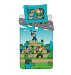 Minecraft &bdquo;Mes tai padarysim&ldquo; vaikų medvilnės patalynės komplektas 140x200 cm