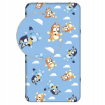 Jerry Fabrics Bluey 004 paklodė su guma 90x200 cm &ndash; mink&scaron;ta medvilnė ir komfortas vaikams