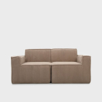 LYKKE dviejų vietų modulinė sofa i&scaron; smėlio spalvos kordurojaus &ndash; jaukus dizainas, i&scaron;manus komfortas