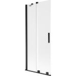 Vonios sienelė Mexen Velar, 80 x 150 cm, Black/matinis stiklas