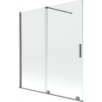 Vonios sienelė Mexen Velar, 150 x 150 cm, Gun metal/Transparent