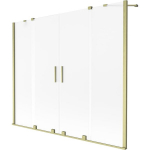Vonios sienelė Mexen Velar Duo, 190 x 150 cm, Brushed gold/matinis stiklas