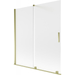 Vonios sienelė Mexen Velar, 150 x 150 cm, Gold/matinis stiklas