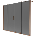 Vonios sienelė Mexen Velar Duo, 170 x 150 cm, Rose gold/Graphite