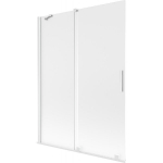 Vonios sienelė Mexen Velar, 130 x 150 cm, White/matinis stiklas