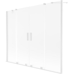 Vonios sienelė Mexen Velar Duo, 180 x 150 cm, White/matinis stiklas