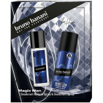 Dovanų rinkinys Bruno Banani Magic Man dezodorantas natūralių kvapų pur&scaron;kiklis 75 ml + dezodoranto pur&scaron;kiklis 150 ml