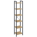 Knygų lentyna Leobert LLS101B88 atvira moderni industrinio stiliaus ruda MDF