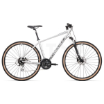 Kalnų dviratis Rock Machine Crossride 300 Gloss Silver/Black/Grey (Ratlankio dydis: 29, Rėmo dydis: M)