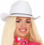 Baltas Kauboji&scaron;kas Skrybėlė Moterims - Karnavalui ir &Scaron;ventėms