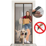 Magnetinis Tinklelis Nuo Uodų Balkono Durims Premium 80X220 Cm, Juodas, 80x220 cm