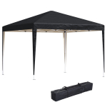 Paviljonas 3x3 m, vandeniui atsparus, UV, sulankstomas, juodas