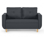 Dviejų vietų miegamoji sofa DORO 120x190 cm pilkos spalvos gobelenas, modernus dizainas