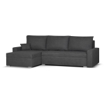 Kampinė sofa Nenurodyta MATI tamsiai pilka, miegamoji funkcija, patalynės dėžė