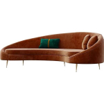 Moderni pusmėnulio sofa mažoms erdvėms