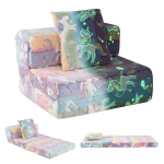 Costway 3 viename vaiki&scaron;ka sofa, &scaron;viečianti tamsoje,spalvinga