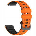 &bdquo;BestAccessories" silikoninis laikrodžio dirželis 22 mm, oranžinis, juodas
