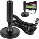 Kambarinė HDTV televizoriaus antena, skaitmeninė kambarinė TV antena su koaksialiniu jungtimi, auk&scaron;tos rai&scaron;kos (HD) ir &bdquo;Full HD&ldquo; televizijai, T2 skaitmeninei antžeminei televizijai, stipraus signalo kambarinė antena televizoriui ir imtuvui