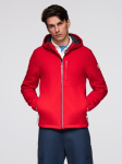 Vyri&scaron;ka striukė su fliso viduriu SOFTSHELL-raudona, M