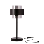 Stalinis &scaron;viestuvas Candellux Spiega juodas dūminto stiklo gaubtas E27 1x60W