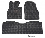 Kilimėliai QuiltyMats Toyota Proace City 2019-dabar (3 vnt.), Juoda-Pilka /13-16