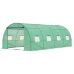 &Scaron;iltnamis plėvelinis, 6x3x2 m, 8 langai, žalias, 1 vnt