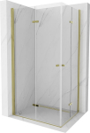 Mexen Lima Duo sulankstomas du&scaron;o kabinas 90 x 80 cm, skaidrus, auksinis - 856-090-080-50-00-02