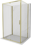 Mexen Exo-3S 130 x 70 cm dydis, trijų sienų du&scaron;o kabina su varstomomis durimis, skaidri, auksinė - 819-130-070-50-00-3S