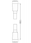 Mexen du&scaron;o žarna 125 cm, chromas - 79425-00, 125 cm