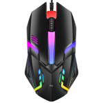 Žaidimų pelė FIT2 M3 RGB , laidinė USB, 1600 DPI, juoda
