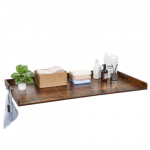 Skalbimo ir džiovinimo ma&scaron;inos stalvir&scaron;is 137x69.9x6.9 cm Rudos medienos laikymo vieta