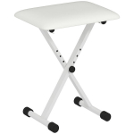 Pianino suoliukas reguliuojamas sulankstomas X formos 39x29x37-47 cm baltas metalas