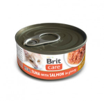 Brit Care Real Tuna with Salmon in gravy katėms su tunu ir la&scaron;i&scaron;a, 80 g
