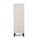 Komoda Mebelbos Borg 5s 40, 40x38,8x120,4 cm, balta
